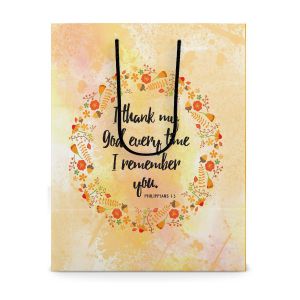Our Daily Bread Scripture Paper Bag - Philippians 1:3 (Big)